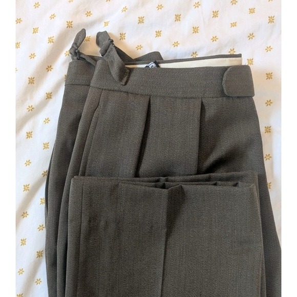 Polo Ralph Lauren Other - VTG POLO RALPH LAUREN 40x32 Wool Twill Pants Dbl Pleated OG Green Buckles USA